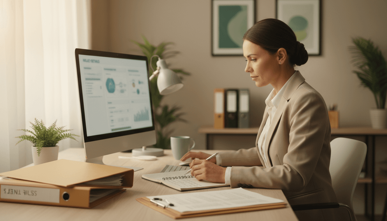 Insurance agent handling SR-22 filing process