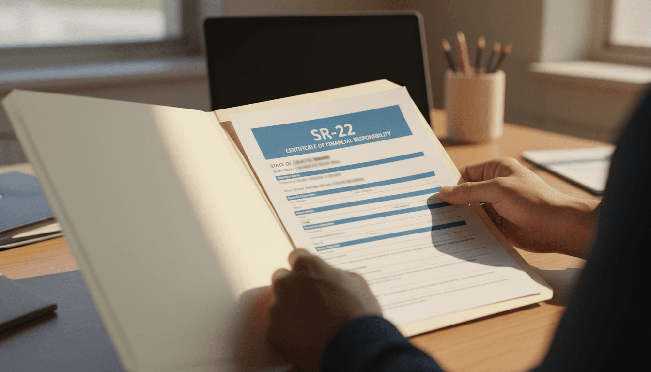 SR-22 insurance paperwork